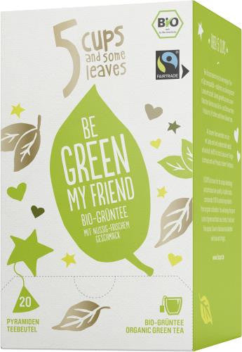 Teekanne BIO Grüntee 5Cups Be Green My Friend Fairtrade, 20er Box